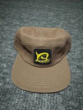 Marlin Fishing 5 Panel Short Bill Strapback Hat Cap Mens Brown Swordfish New